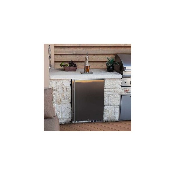 EdgeStar KC7000OD 24" Wide Outdoor Kegerator for Full Size Kegs with Electronic Control Panel - Stainless Steel