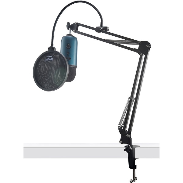Blue Microphones Yeti Teal USB Microphone /w Studio Arm & Pop Filter