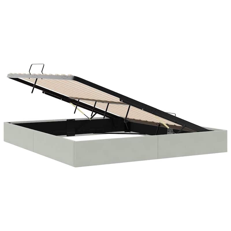 vidaXL Storage Bed with Mattress in Velvet