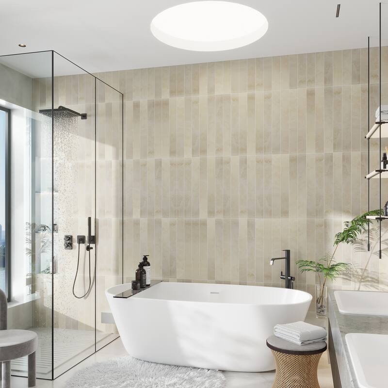 Cordera 3x24 in. Matte Porcelain Plank Wall and Floor Tile (9.68 sq ft/case, 20-Pack) - Soft Taupe