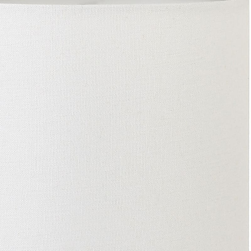Ceramic Cylinder Table Lamp with White Drum Shade and Rocker Switch - 8” x 8” x 15” (D x W x H)