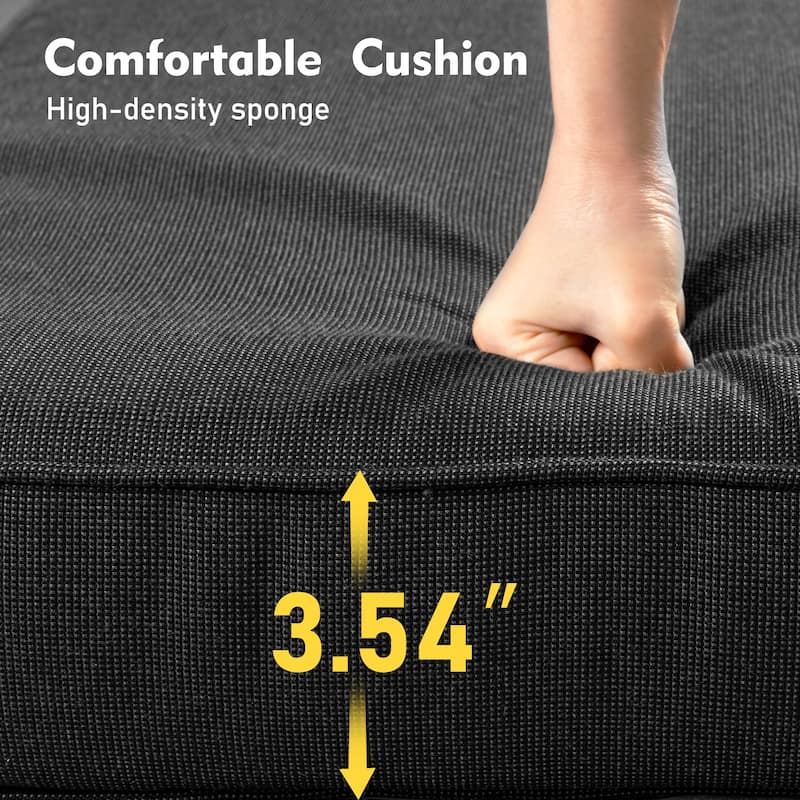 XIZZI Patio Wicker Loveseat with Cushions Outdoor 2-Seater Sofa for Patio, Deck, or Backyard