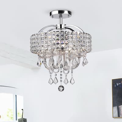 Antares 4-Light Chrome Semi-Flush Mount - Chrome Finish