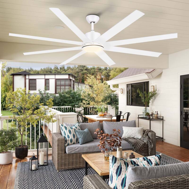 72" 8 Blades Ceiling Fans with Lights and Remote Control
