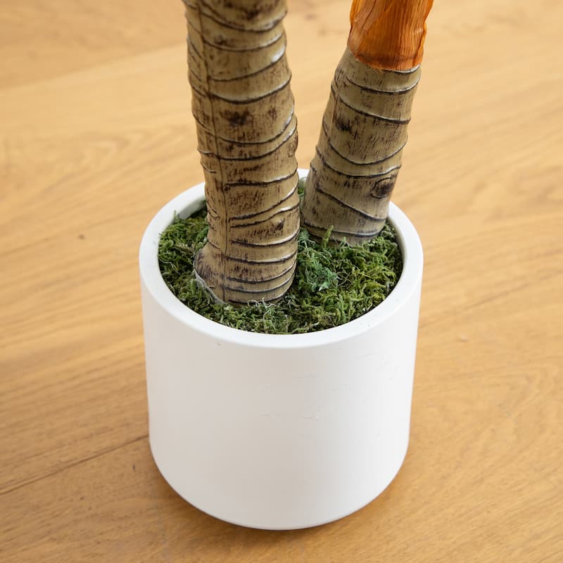 Arrowhead Philodendron Artificial Plant with White Planter - 5.5'