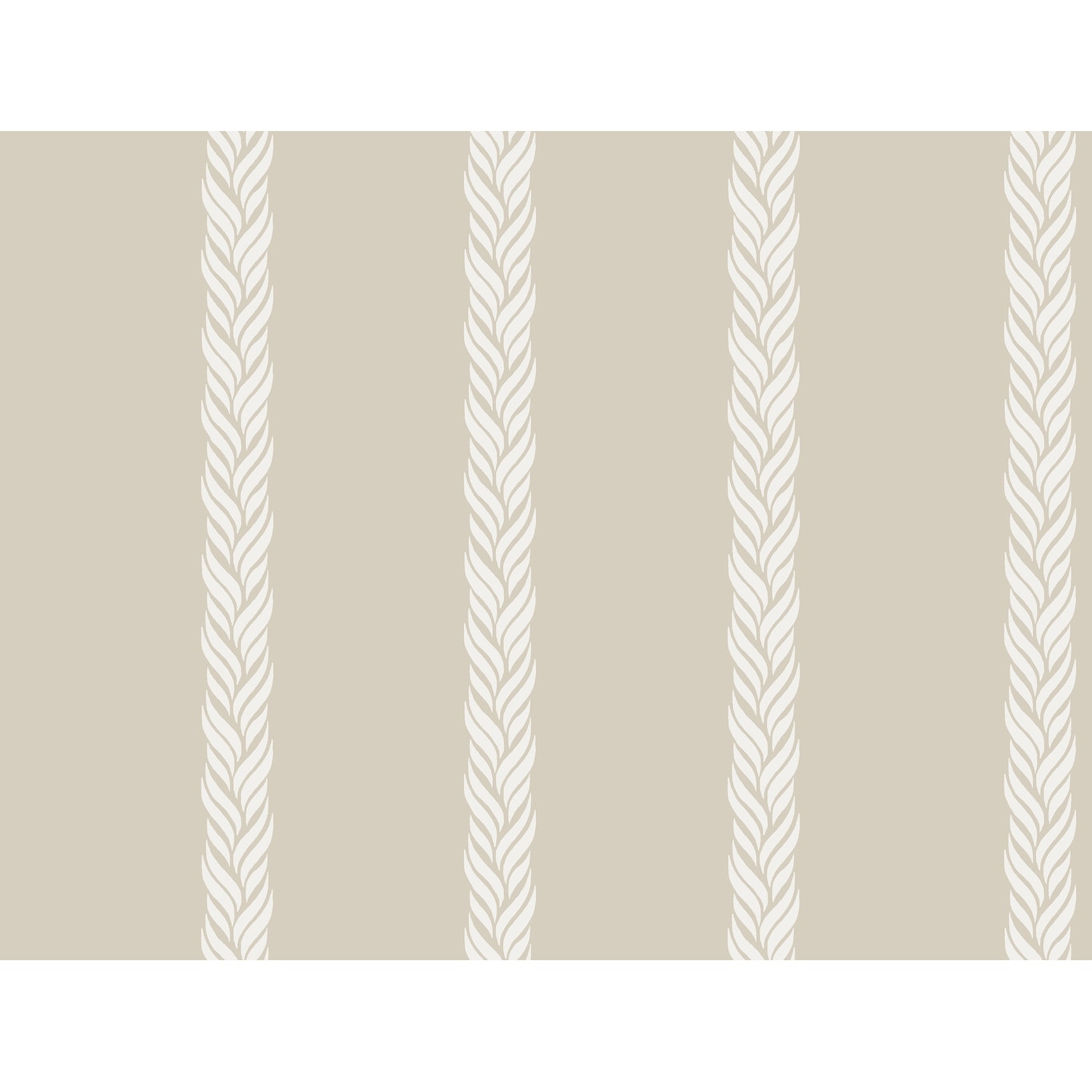 Ronald Redding Braided Stripe Beige Wallpaper