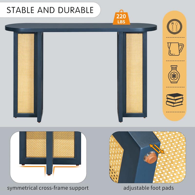 Farmhouse Console Table Entryway Table with Storage