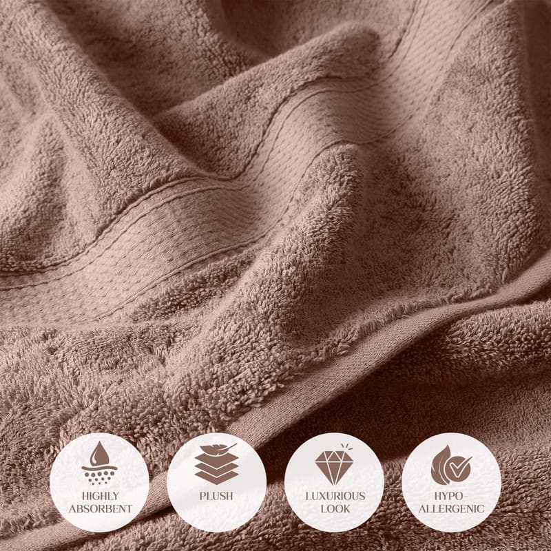Superior Luxury Egyptian Cotton Bath Towel Set of 2 Ultra Plush, Heavyweight, Absorbent Spa & Hotel Quality Bath Towels Set