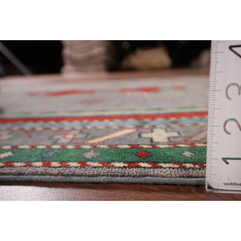 Kazak Accent Rug Hand-Knotted Traditional Wool Carpet - 4'4" x 5'11"