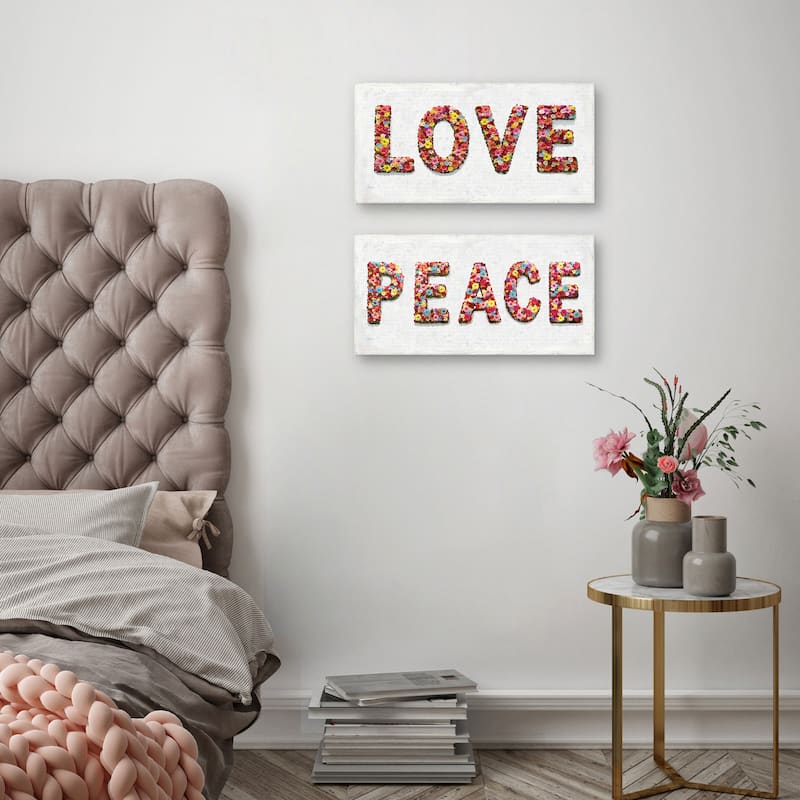 Floral Love, Floral Peace by Jamie MacDowell Canvas Art Prints