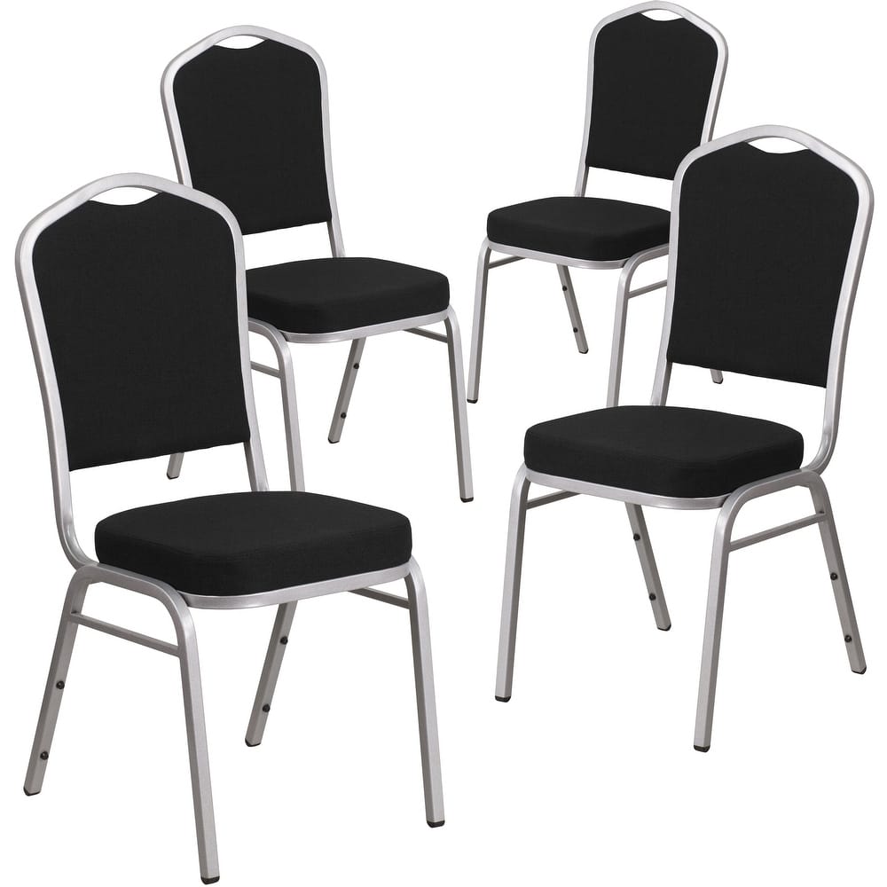 4 Pack Crown Back Stacking Banquet Chair