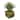 Faux Succulent in Olive Green Ceramic Vase