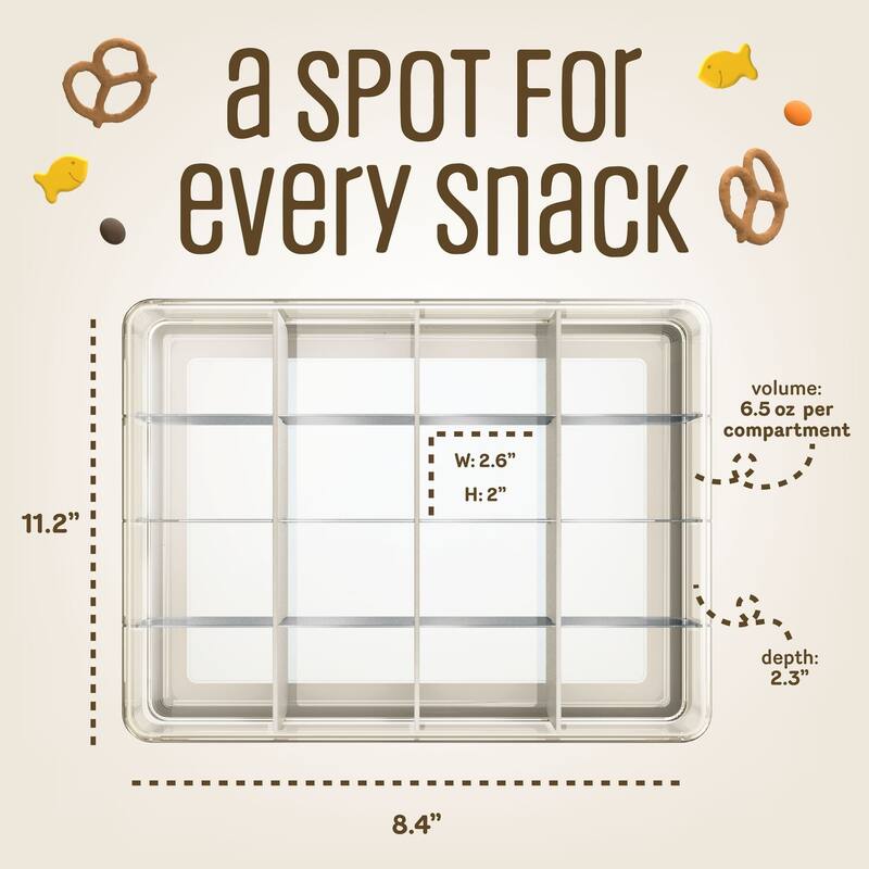 COOK WITH COLOR Snack Box, 16-Compartment Lunch Box & Food Storage Container