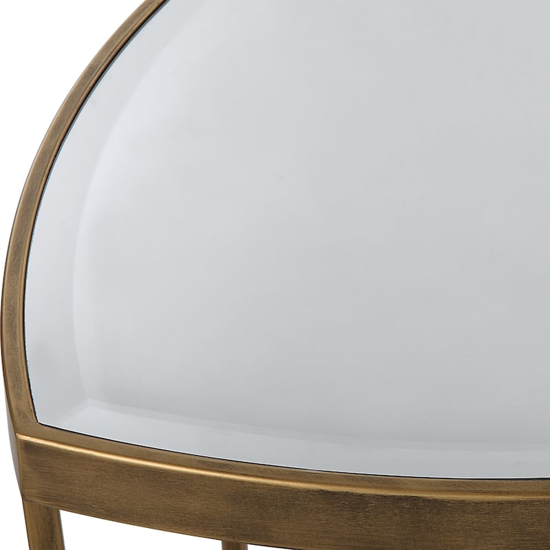 Open Frame Nesting Tables - 23.75" - Gold Finish - Set of 2