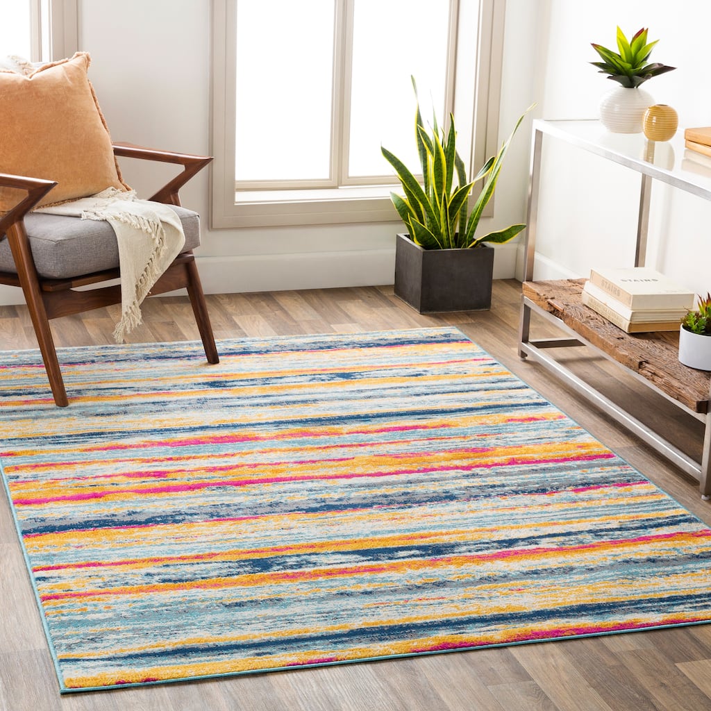 The Curated Nomad Bevers Vibrant Striped Area Rug