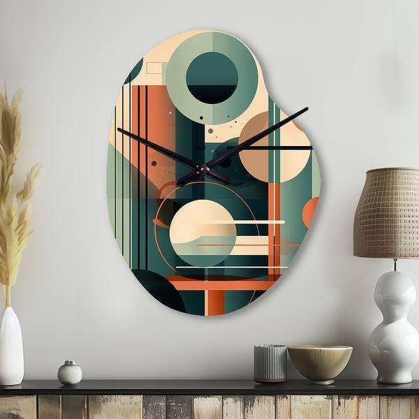 Orange And Green Mid Century Momentum IV - Abstract Midcentury Large ...