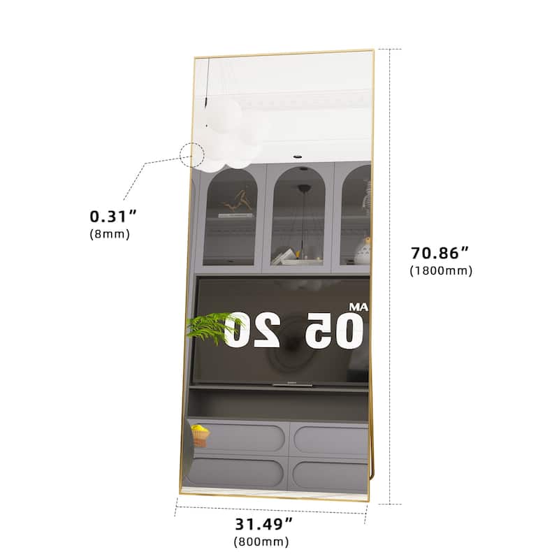 71"x"32" square rounded corners Full Length Mirror