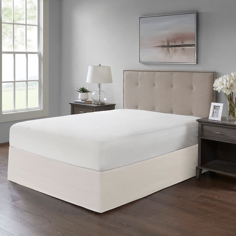 Madison Park Simple Fit Wrap Around Adjustable 26-inch Drop Bedskirt - Ivory