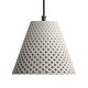 preview thumbnail 1 of 1, Golden Lighting Clarus 8in Integrated LED Pendant in Grey Cement - Silver