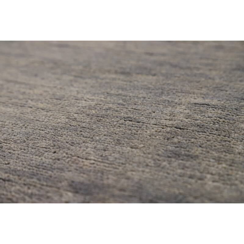 Hand Knotted Oriental 100% Wool Carpet Modern Modern Greys & Charcoal Gabbeh Area Rug - 5' 0'' X 3' 6''