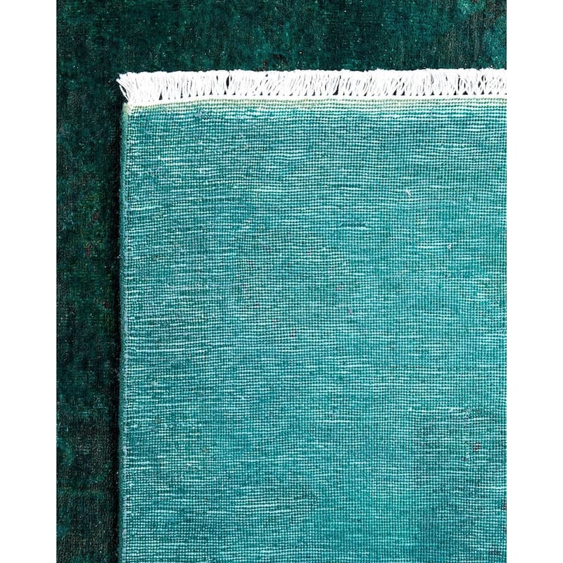 Fine Vibrance One-of-a-Kind Hand-Knotted Area Rug - Green, 4' 1" x 5' 10" - 4' 1" x 5' 10"
