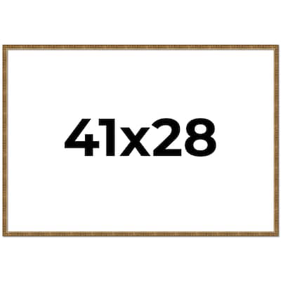 41x28 Frame Black Real Wood Picture Frame Kingsley Gold Distressed Photo Frame with UV Acrylic Foam Board Backing &