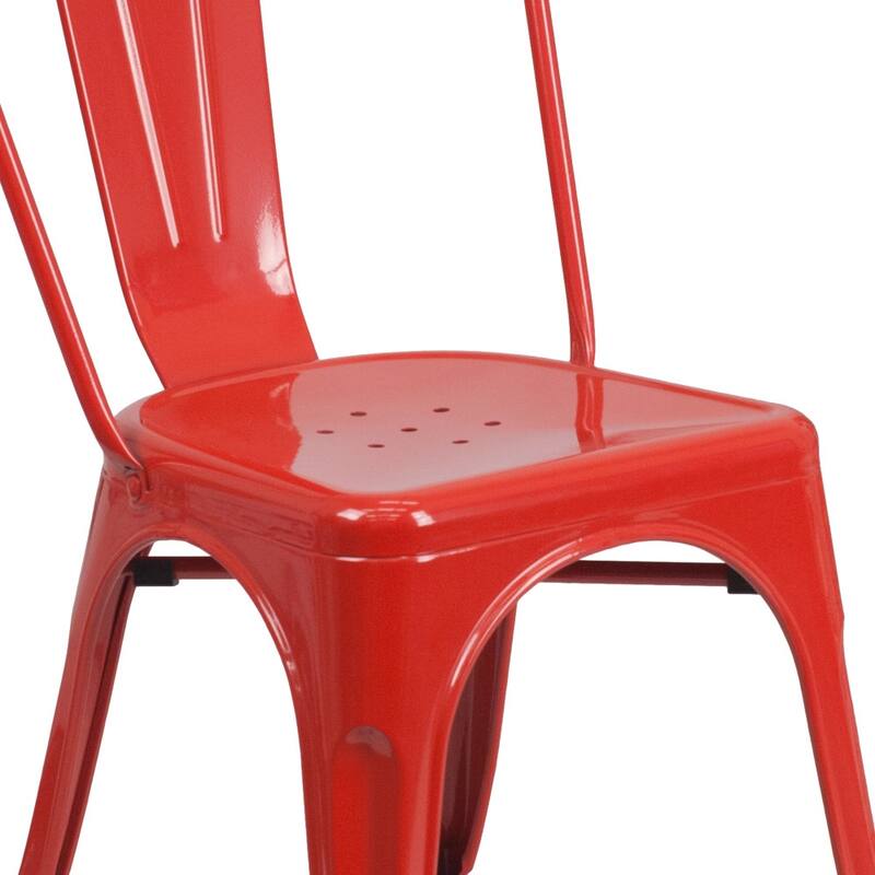 Metal Indoor-Outdoor Stackable Chair