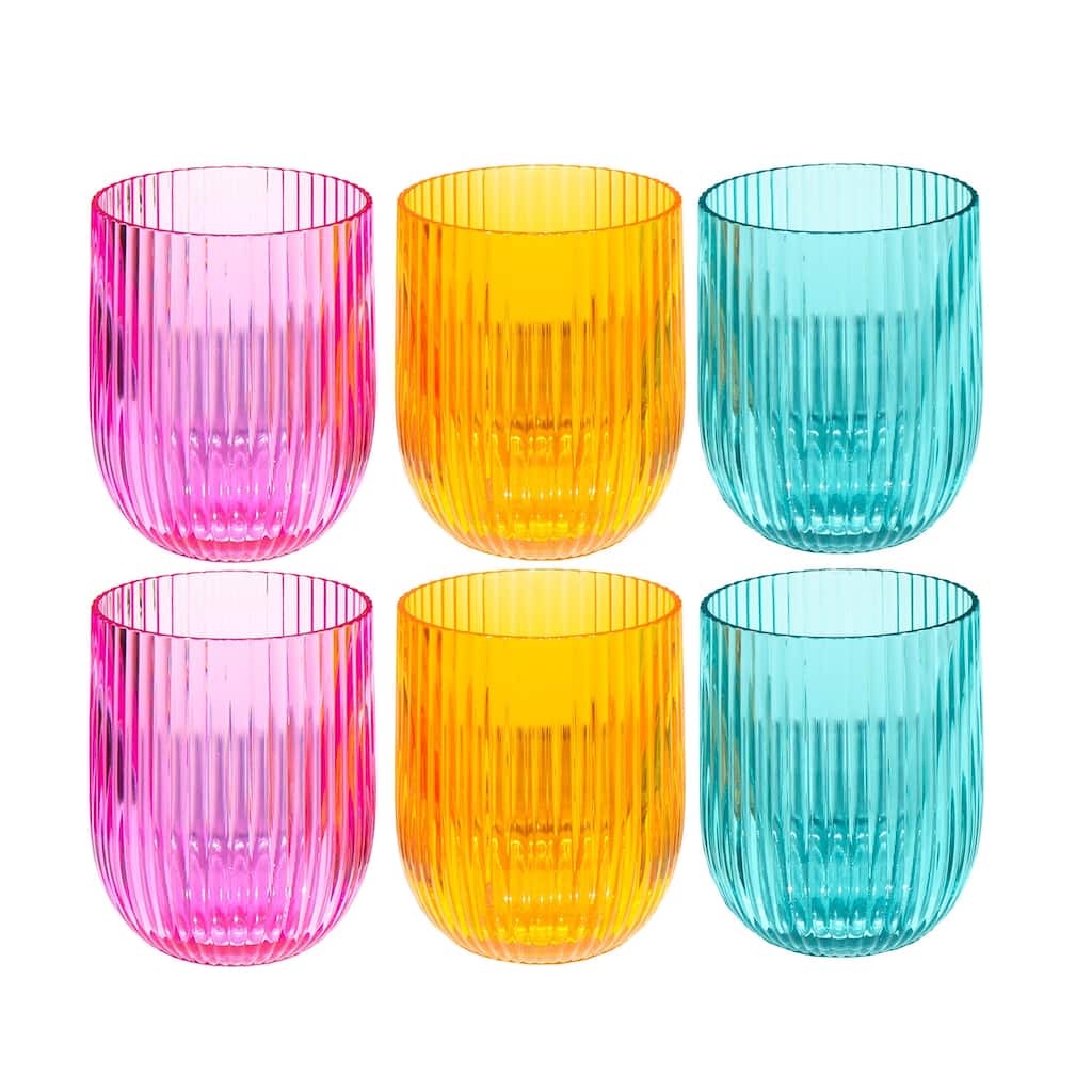 Mesa Stemless, Multi-Color, Set of 6 Drinkware
