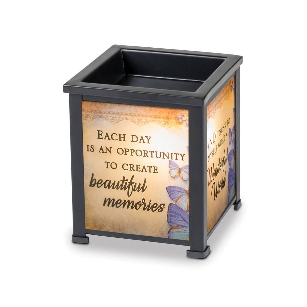 Curata Each Day is an Opportunity. Light-Up Glass Lantern Scented Wax Warmer