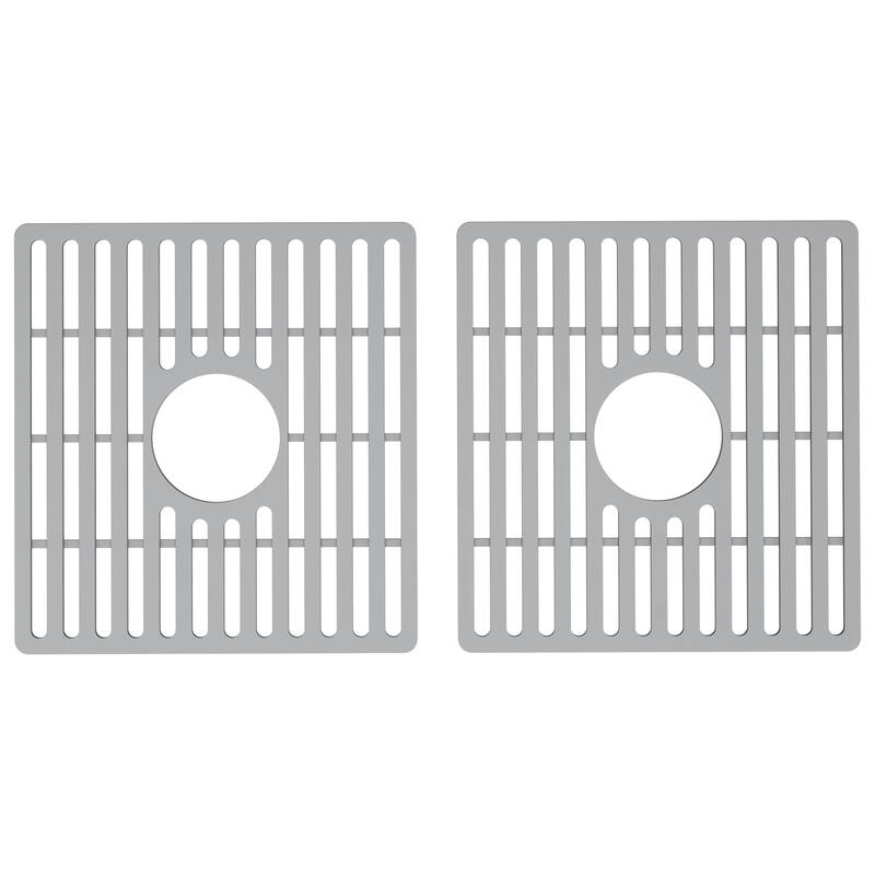 VIGO 15" L X 14" W Silicone Protective Bottom Grid for Kitchen Sink in Gray - Gray