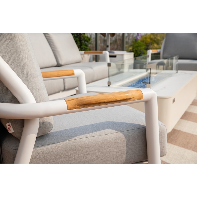 Santorini Powder-Coated Aluminum Lounge Chair with Sunbrella® Cushions