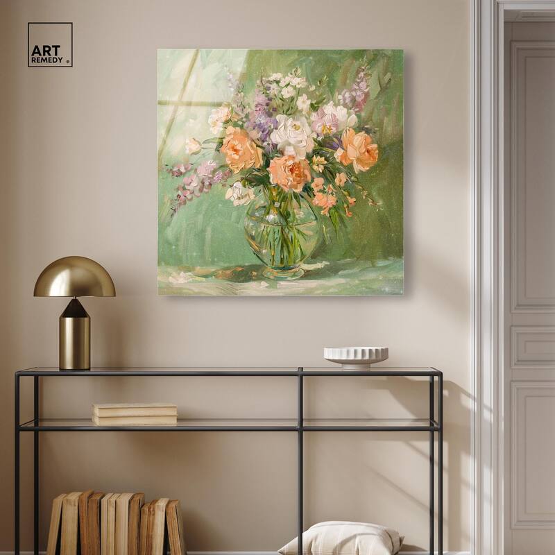 Vase and Greenery Acrylic by Art Remedy, Ready to Hang