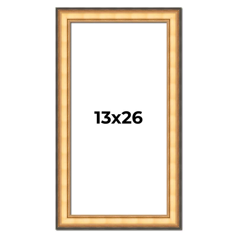 13x26 Frame Gold Plein Aire Solid Wood Picture Frame Width 2 Inches |