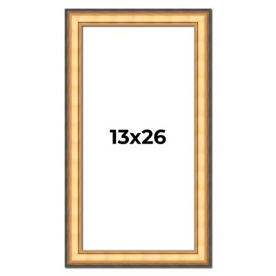 13x26 Frame Gold Plein Aire Solid Wood Picture Frame Width 2 Inches |