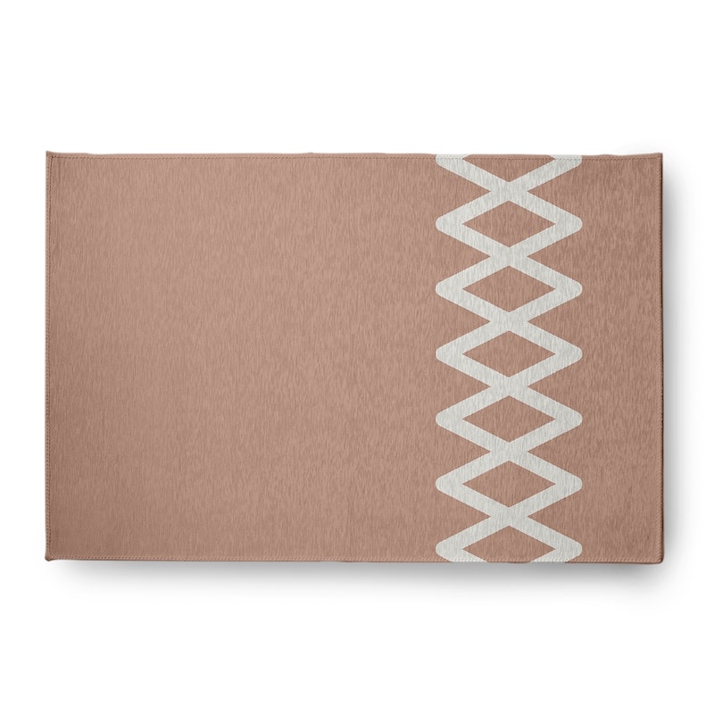 Zipper Stripe Indoor/Outdoor Rug - Mauve - 4' x 6'