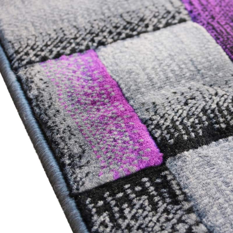 Modern Geometric Style Color Blocked Indoor Area Rug
