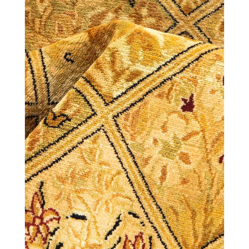 Overton Handknotted Wool Traditional Oriental Brown Runner