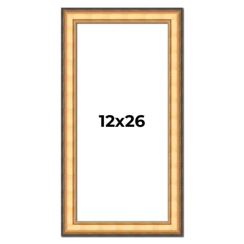 12x26 Frame Gold Plein Aire Solid Wood Picture Frame Width 2 Inches |