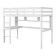 preview thumbnail 8 of 18, Twin Size Loft Bed with Desk and Shelves, Safety Guardrail and Ladder