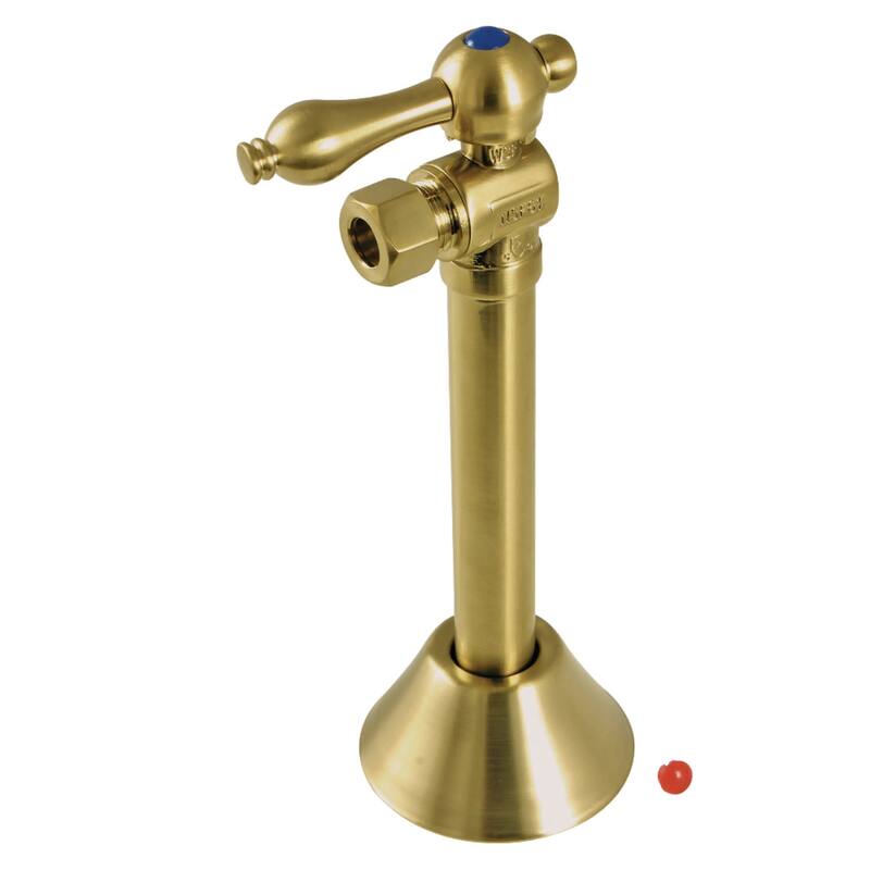 Kingston Brass Vintage Angle Shut-Off Valve with 5" Extension - Brushed Brass