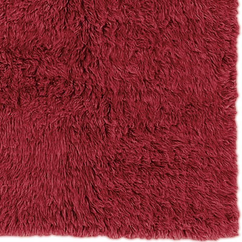 Linon Flokati Super Heavy Red Area Rug (9' x 12') - 9' x 12'