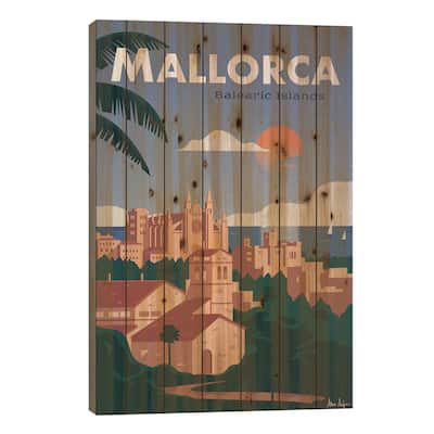 Mallorca Print On Wood by IdeaStorm Studios - Multi-Color