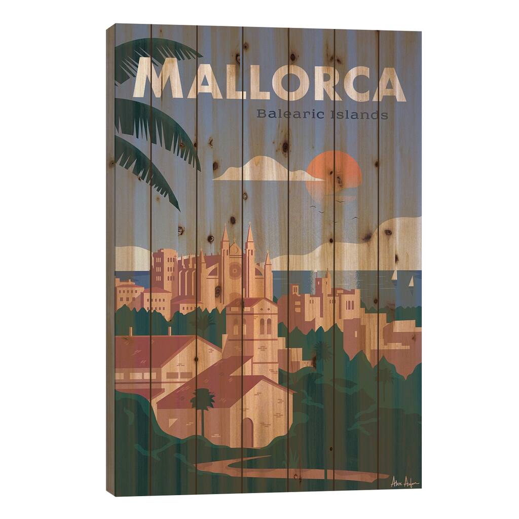 Mallorca Print On Wood by IdeaStorm Studios - Multi-Color