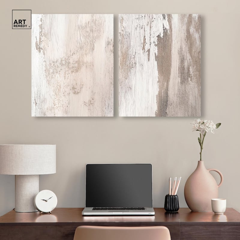 Striated Texture III Canvas Set of 2 by Art Remedy, Gallery Wrapped