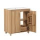 preview thumbnail 15 of 18, Classic 30" Freestanding Bathroom Vanity with Ceramic Sink, Stainless Steel Hinges & Adjustable Shelf by GDFStudio