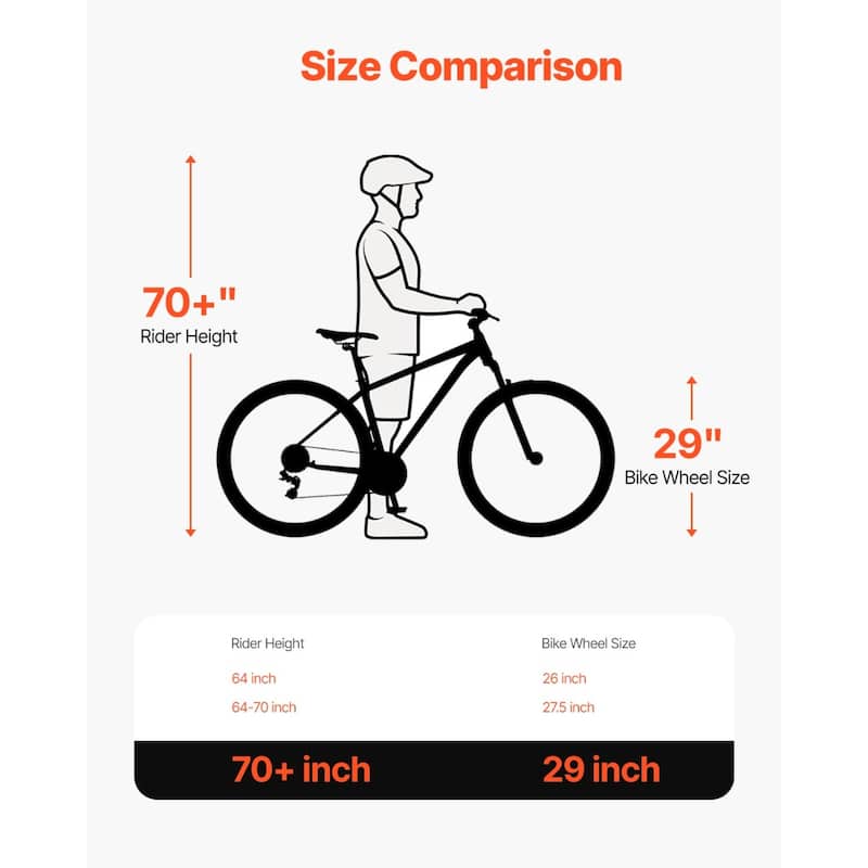 Aluminum Mountain Bike with 24 Speeds and Full Suspension - 74.8” L x 25” W x 40.6” H