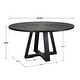 preview thumbnail 3 of 5, Uttermost Gidran Round Black Dining Table - 60"W x 30"H x 60"D 