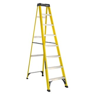 Ladder 8' Fiberglass Step Ladder, 12' Reach, 250 lbs Load Capacity, W ...
