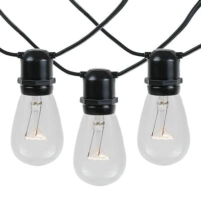 37.5 Foot S14 Edison Outdoor Patio String Lights, Market Lights
