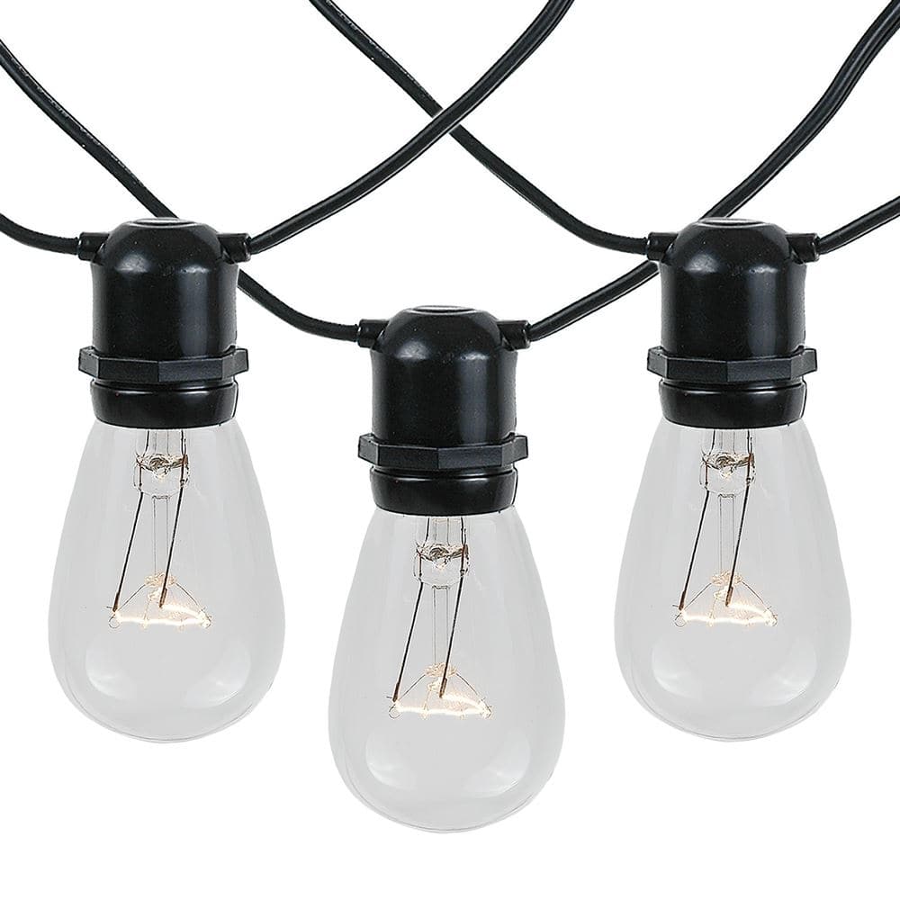 37.5 Foot S14 Edison Outdoor Patio String Lights, Market Lights
